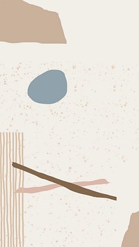 Abstract Memphis mobile wallpaper, beige background