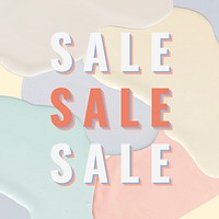 Fashion sale banner template pastel vector