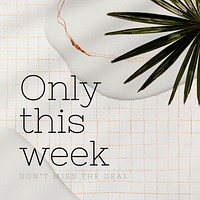 Only this week deal template collection vector