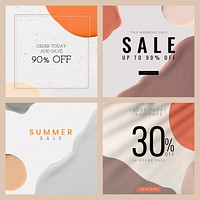 Sale banner template collection vector