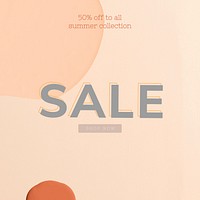 50% off sale template banner vector