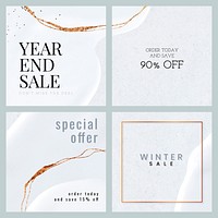 Fashion sale template collection vector 