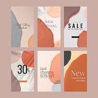 Fashion sale template collection vector 