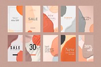 Fashion sale template collection vector 