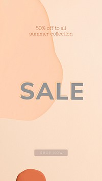 Fashion sale template earth tone vector