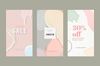 Fashion sale template collection vector 