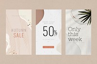 Fashion sale template collection vector 