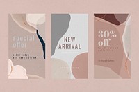 Fashion sale template collection vector 