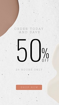 Save 50% sale template vector