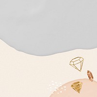 Gold gem psd minimal memphis abstract background