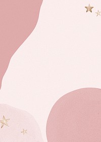 Pink star abstract background with gold elements