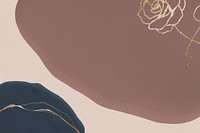 Gold rose on brown earth tone background
