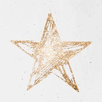 Gold sparkly star vector icon