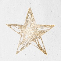 Psd gold glitter star element