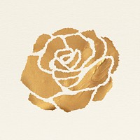 Gold glitter psd rose icon