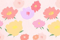 Floral pattern background vector hand drawn