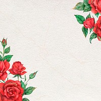 Rose border frame psd social media background hand drawn flower