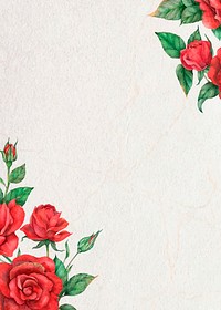 Blooming rose border vector invitation card