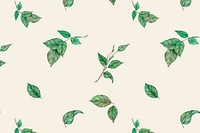 Glittery rose leaf pattern psd background