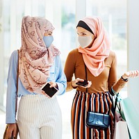 Muslim women in face mask during new normal post covid