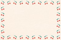 Psd cherry border beige background frame paper texture