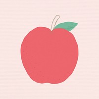 Vector hand drawn apple fruit illustration