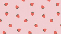 Hand drawn strawberry pattern pastel background