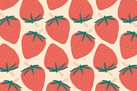 Cute strawberry pattern pastel background