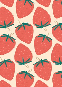 Cute strawberry pattern pastel background