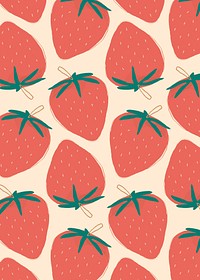 Seamless strawberry pattern vector background