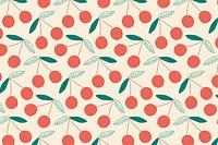 Psd pastel cherry pattern background