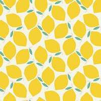 Psd colorful lemon pattern background