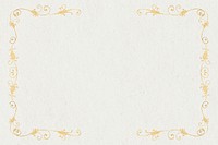 Gold filigree border psd in gold