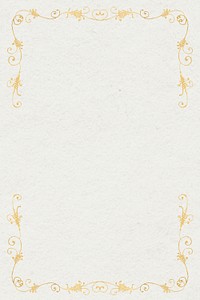 Gold filigree border psd in gold