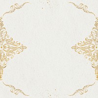 Gold filigree border psd in gold