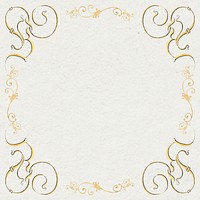 Gold filigree border psd in gold