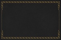 Gold filigree frame border psd