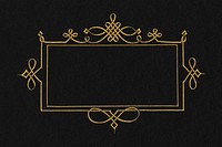 Gold vintage filigree frame border