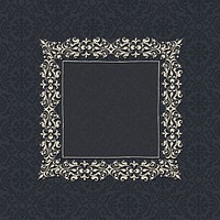 Square filigree frame border psd