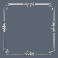 Beige filigree frame border psd