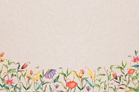 Background with floral border psd illustration