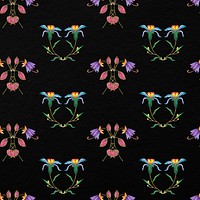 Floral seamless patterned background psd