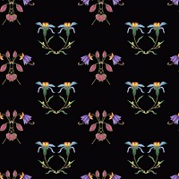 Floral seamless patterned background vector