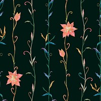 Floral seamless patterned background vector