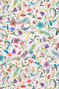 Background of watercolor flower pattern illustration