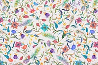 Background of watercolor flower pattern illustration