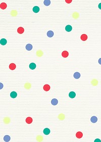 Multicolor psd cute polka dot social banner on textured background