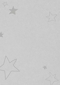 Gray stars hand drawn cute social banner