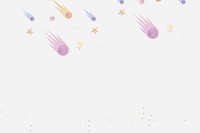 Shimmery pastel psd shooting stars pattern wallpaper