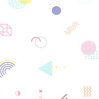 Colorful geometric psd memphis pastel pattern